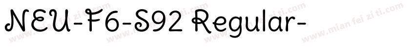 NEU-F6-S92 Regular字体转换